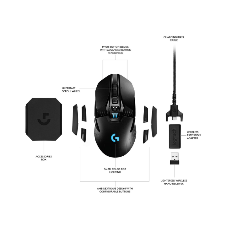 Mouse Logitech G903 inalámbrico gaming